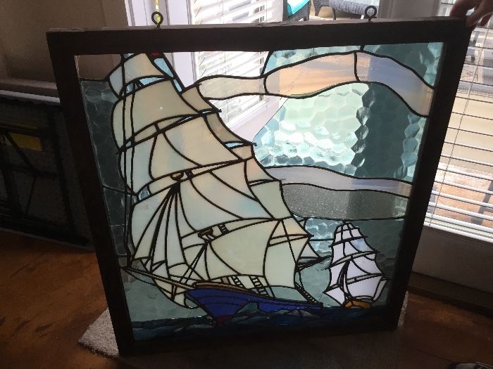 Stained glass 37"H x 34"W