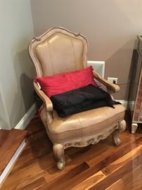 Leather chair - $2500 whole set .. 2 couches, ottoman & chair