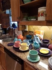 Vintage Fiesta ware in burst of colors