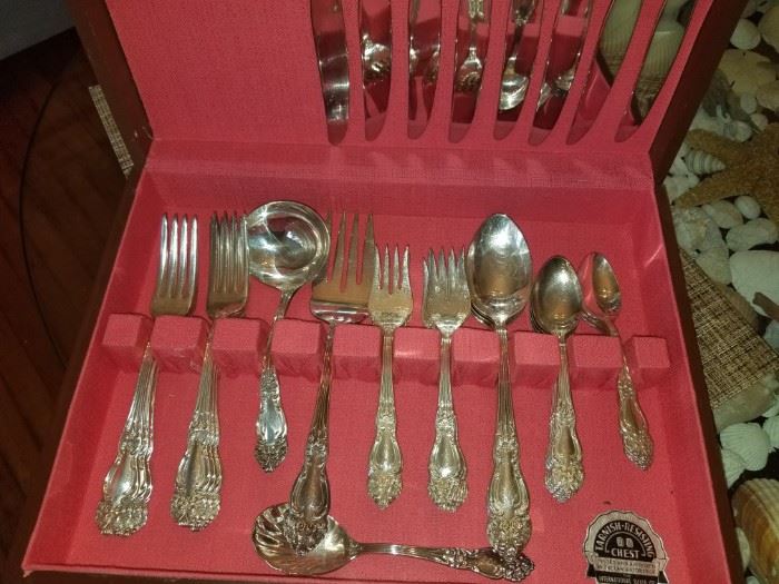 Sterling Flatware Reed & Barton " Amaryllis" Pattern, 39 pieces
