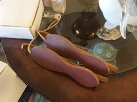 Wood decor ice skates