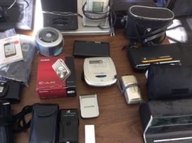 Small electronics, phones, camera, binoculars 