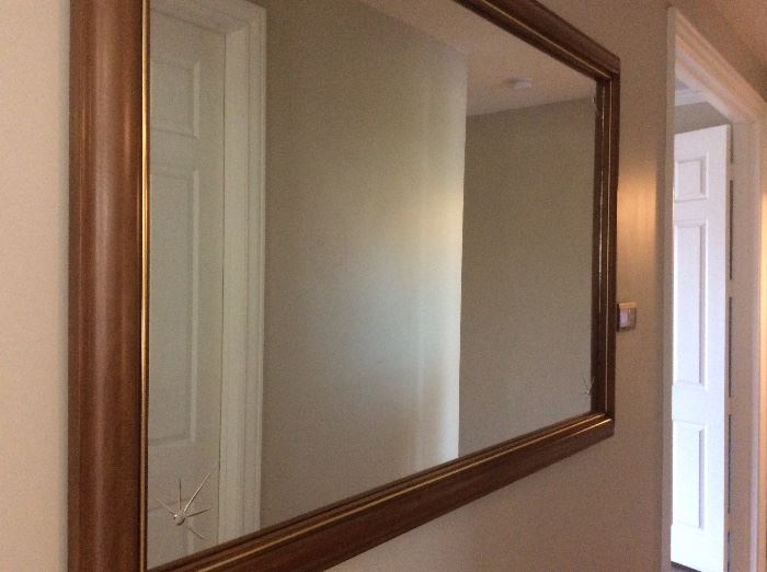 Mid century mirror with corner detailing 