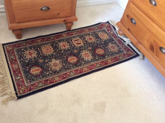 Small Persian on Turkish rug