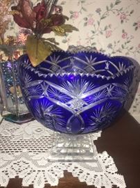 BLUE CRYSTAL BOWL