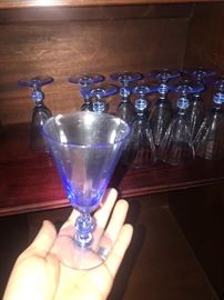 VINTAGE BLUE GLASSWARE 