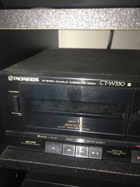 PIONEER CT-330 RECORDABLE STEREO DUAL CASSETTE TAPE DECK - WITH DECK II CONTROL 
