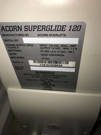 ACORN SUPERGLIDE 120 STAIRLIFT 

