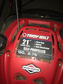 TROY-BILT SELF PROPELLED LAWN MOWER
