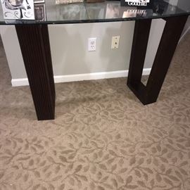 GLASS TOP CONSOLE TABLE
