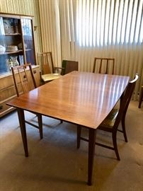 Mid-Century Modern dining table & 6 chairs 
