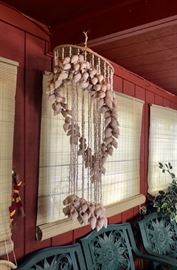 Pair hanging shell chimes 
