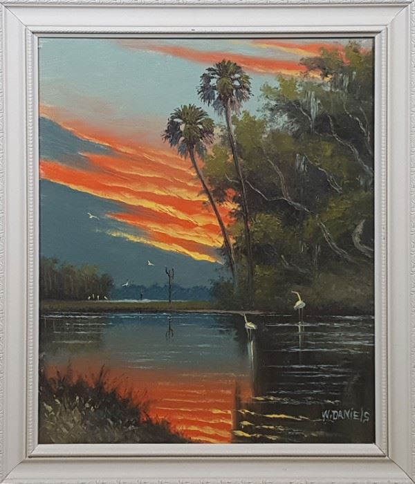 Willie Daniels Florida Highwayman oil on canvas