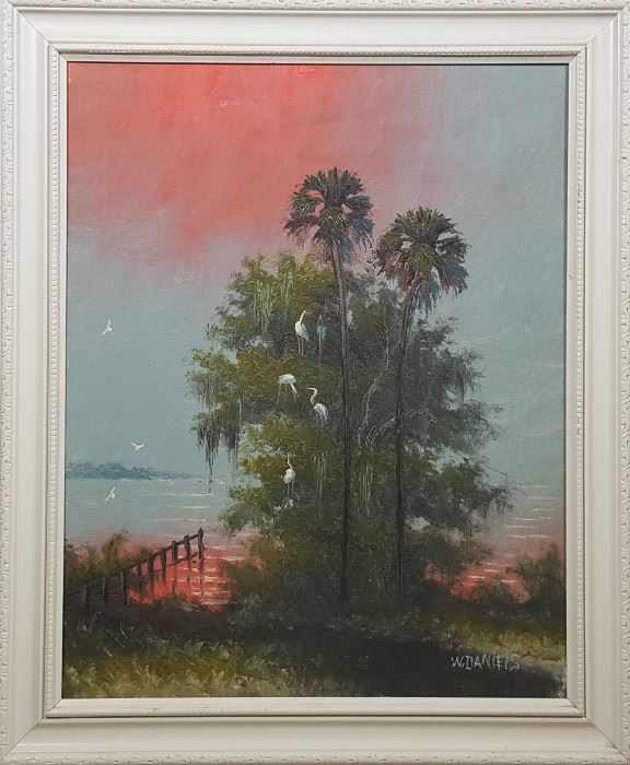 Willie Daniels Florida Highwayman Oil On Canvas