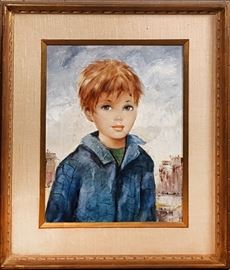 Art European Boy Portrait by Jules Gustave Lempereur