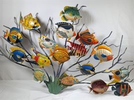 Artz Metal Wall Art Tropical Fish