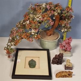 Asian Arts Soapstine Ming Trees