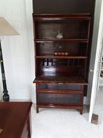 Antique  mahogany wood desk/book case  very old and beautiful 
