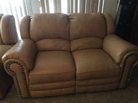 Leather Reclining Loveseat