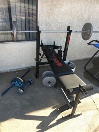Weight Bench w/ weights