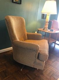 vintage swivel armchair