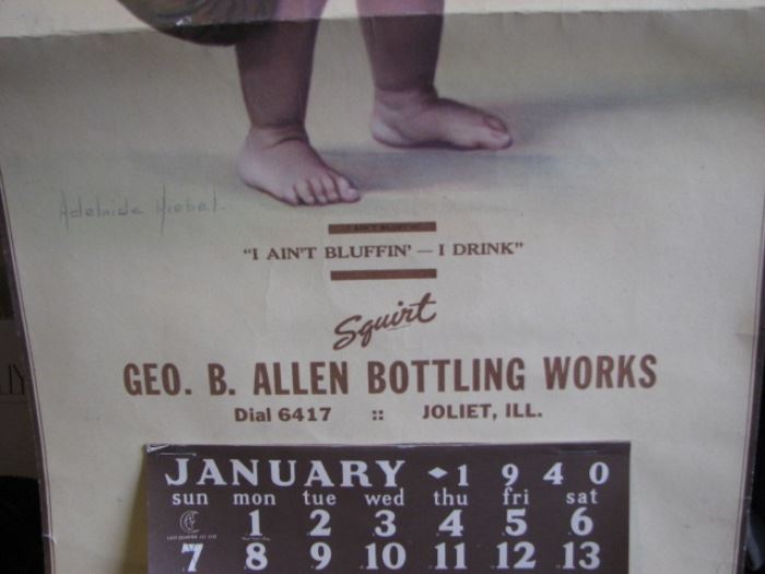 vintage calendar 1940