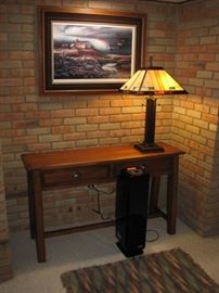 arts & crafts lamp & table