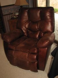 leather power recliner