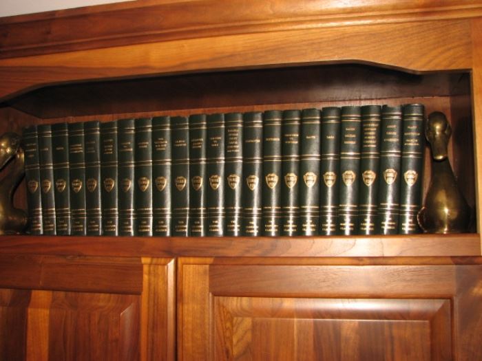 Harvard Classics leather bound books