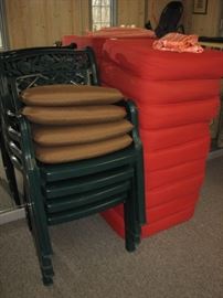 outdoor chairs, sunbrella cushions