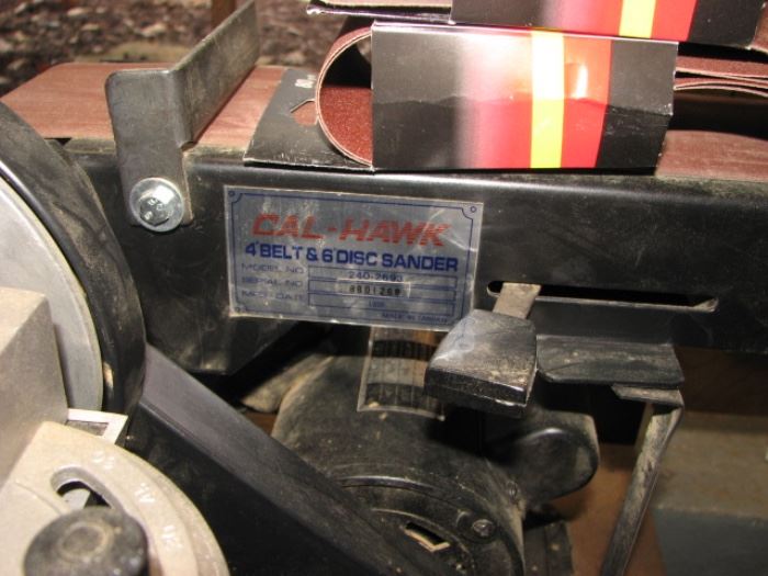 Cal-Hawk belt & disc sander