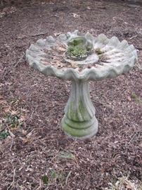 concrete birdbath