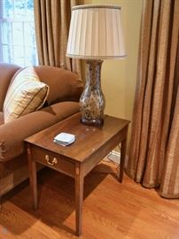 Side table with inlay