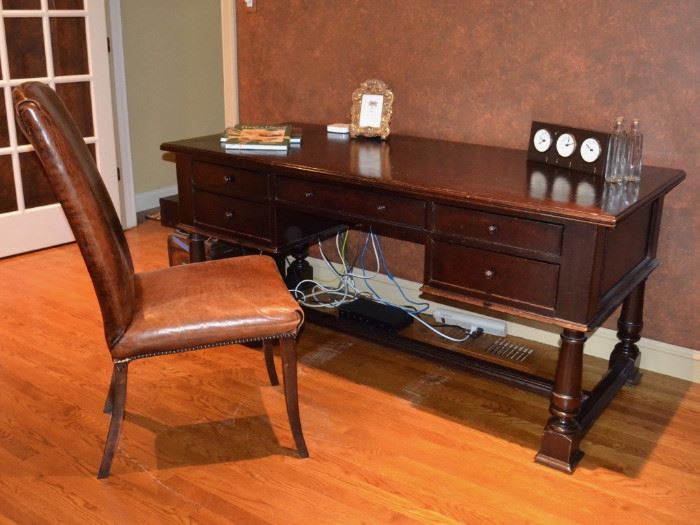 South Cone leather top desk