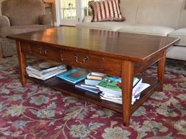 Coffee table with drawers