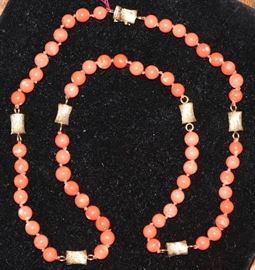 18k Gold & Coral