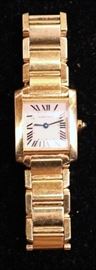 18k Gold Cartier Francaise Tank