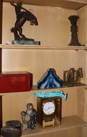 Bronze , Tiffany Desk Clock