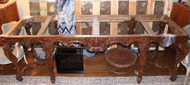 18th Century Louis XV Rouge Marble top Console(marble top behind table and professionally crated)
