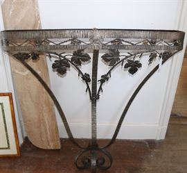 Wall table with marble top