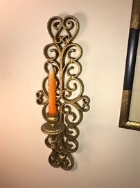 VINTAGE CANDLE WALL SCONCES 