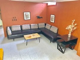 MCM VINYL SECTIONAL SOFA