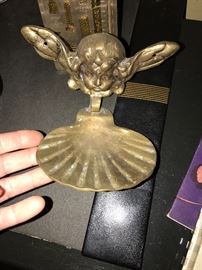ANTIQUE METAL ANGEL TRAY
