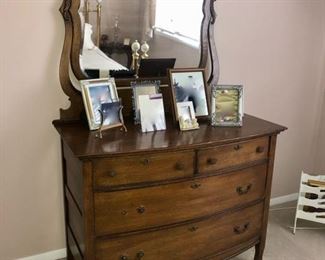 Vintage oak dresser with mirror 