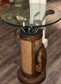 Golf bag end table 