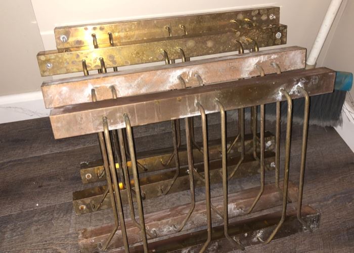 Copper ceiling glass holders