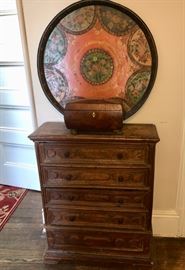 Carved chest c.1800's purchased from Guggenheim auction