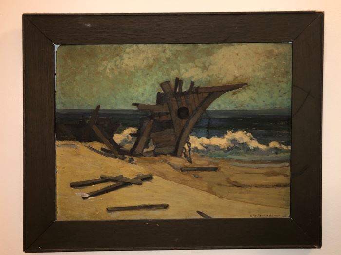 Wreckage at sea