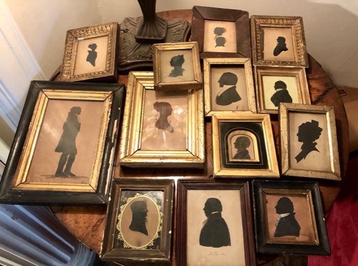Collection of antique silhouettes