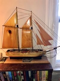 Phantom ship with wooden sails